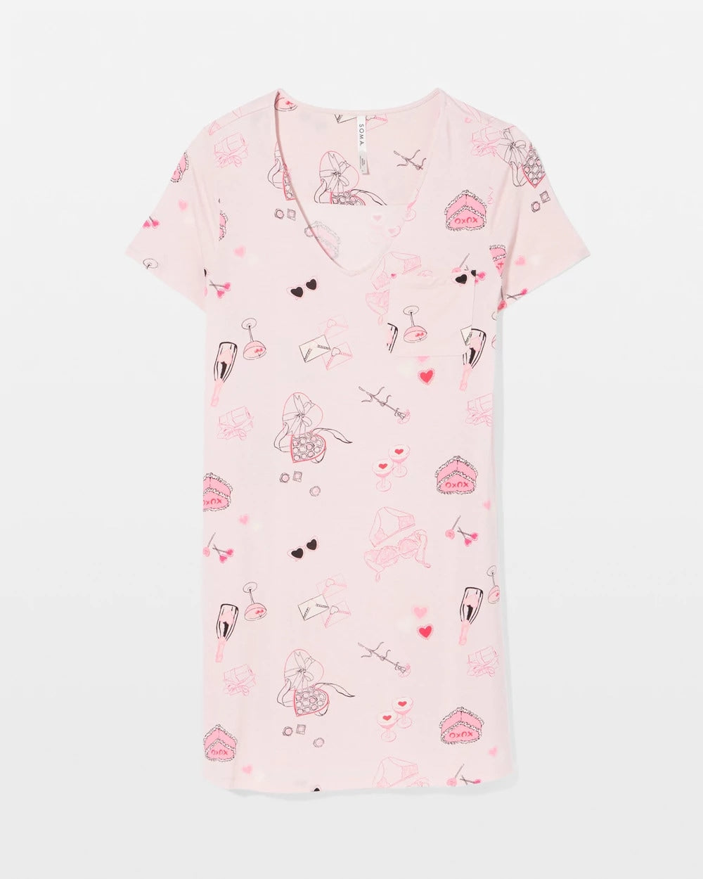 BE MINE PRETTY PINK Short Sleeve Sleepshirt