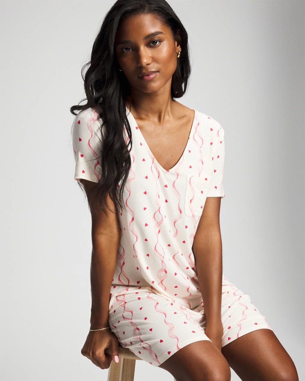 COQUETTE VALENTINE CHAMP Short Sleeve Sleepshirt