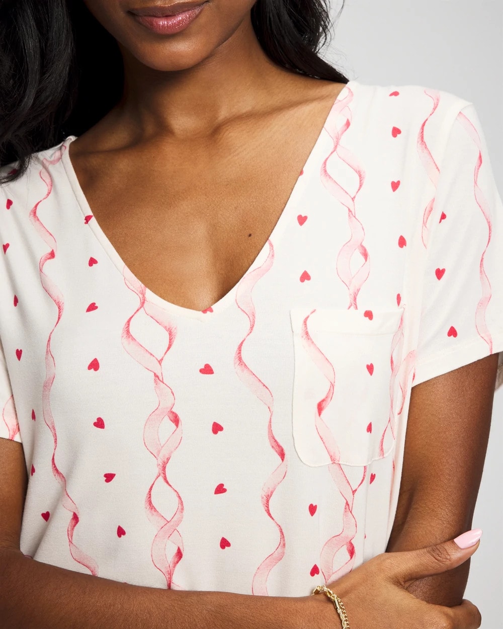 COQUETTE VALENTINE CHAMP Short Sleeve Sleepshirt