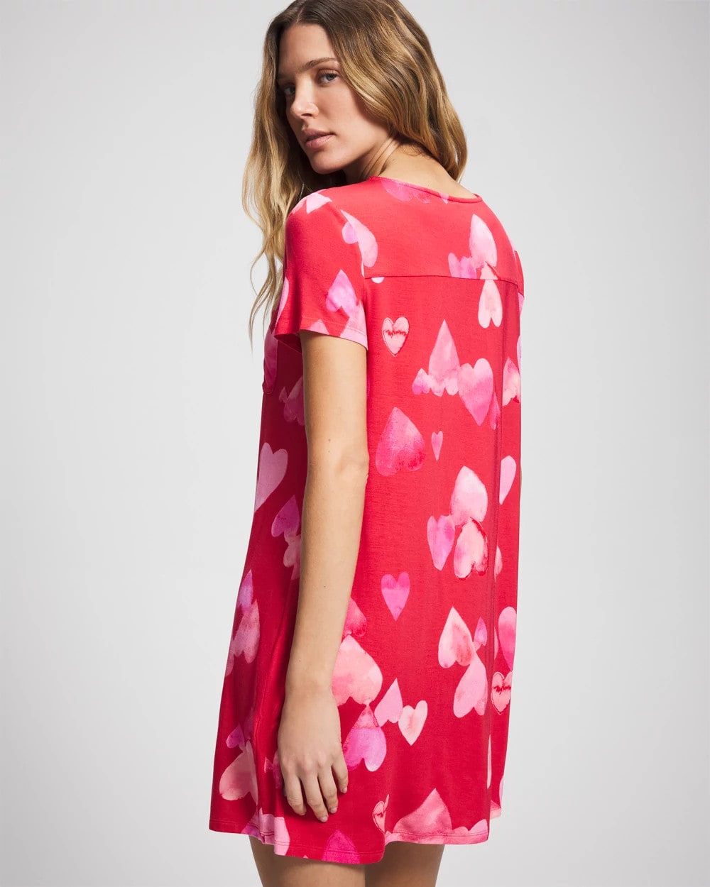 WHOLE LOTTA LOVE RED Short Sleeve Sleepshirt