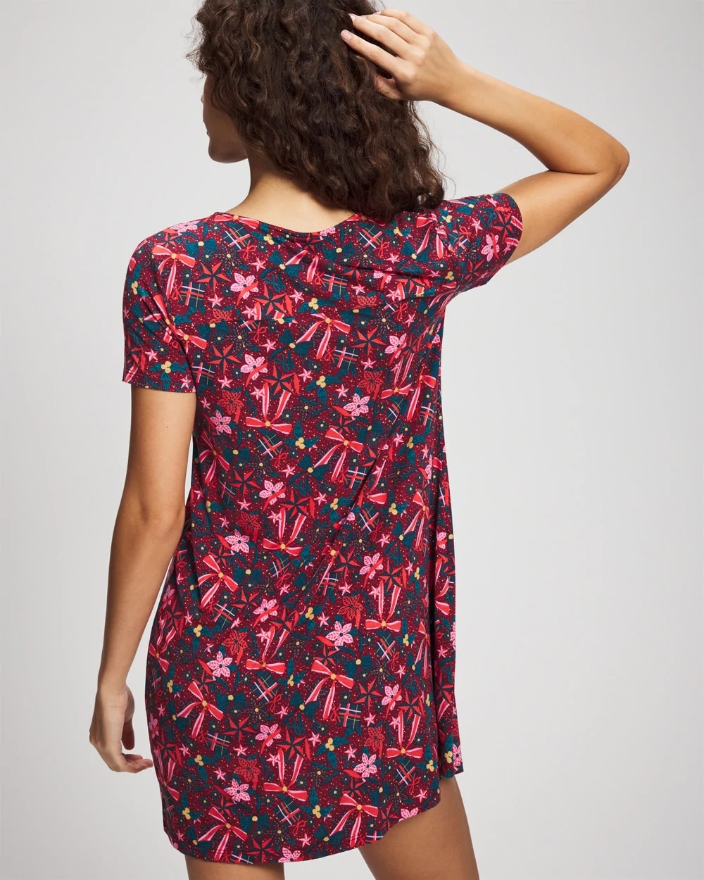 HOLLY JOLLY RED VELVET Short Sleeve Sleepshirt