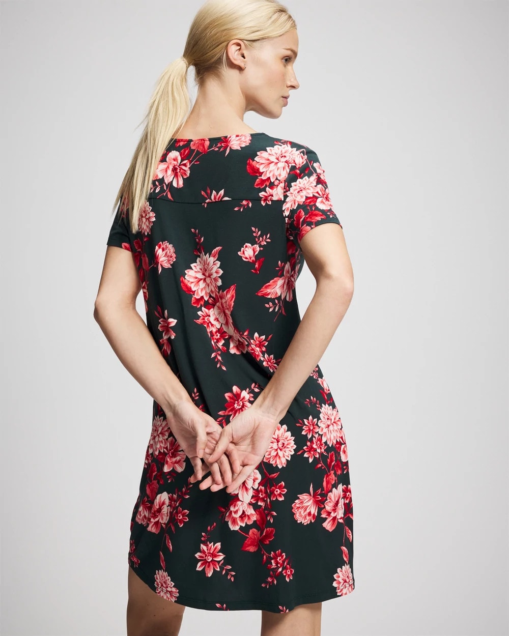 COTTAGE FLORAL GREEN Short Sleeve Sleepshirt