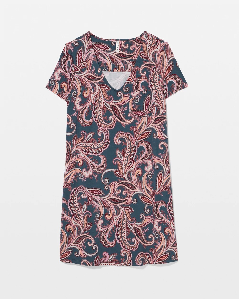IMPERIAL PAISLEY MD PET Short Sleeve Sleepshirt