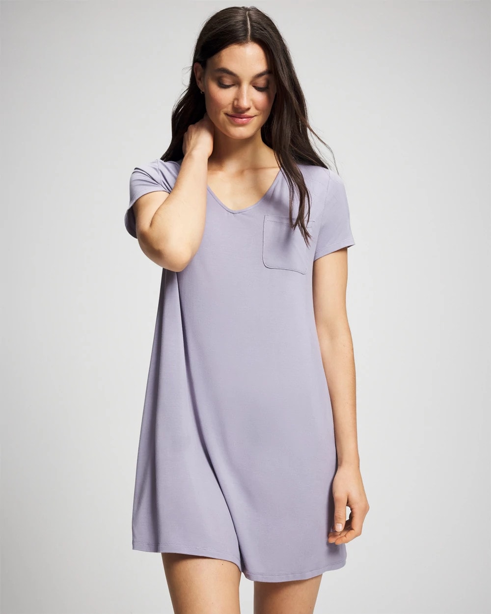 LAVENDER CLOUD Short Sleeve Sleepshirt