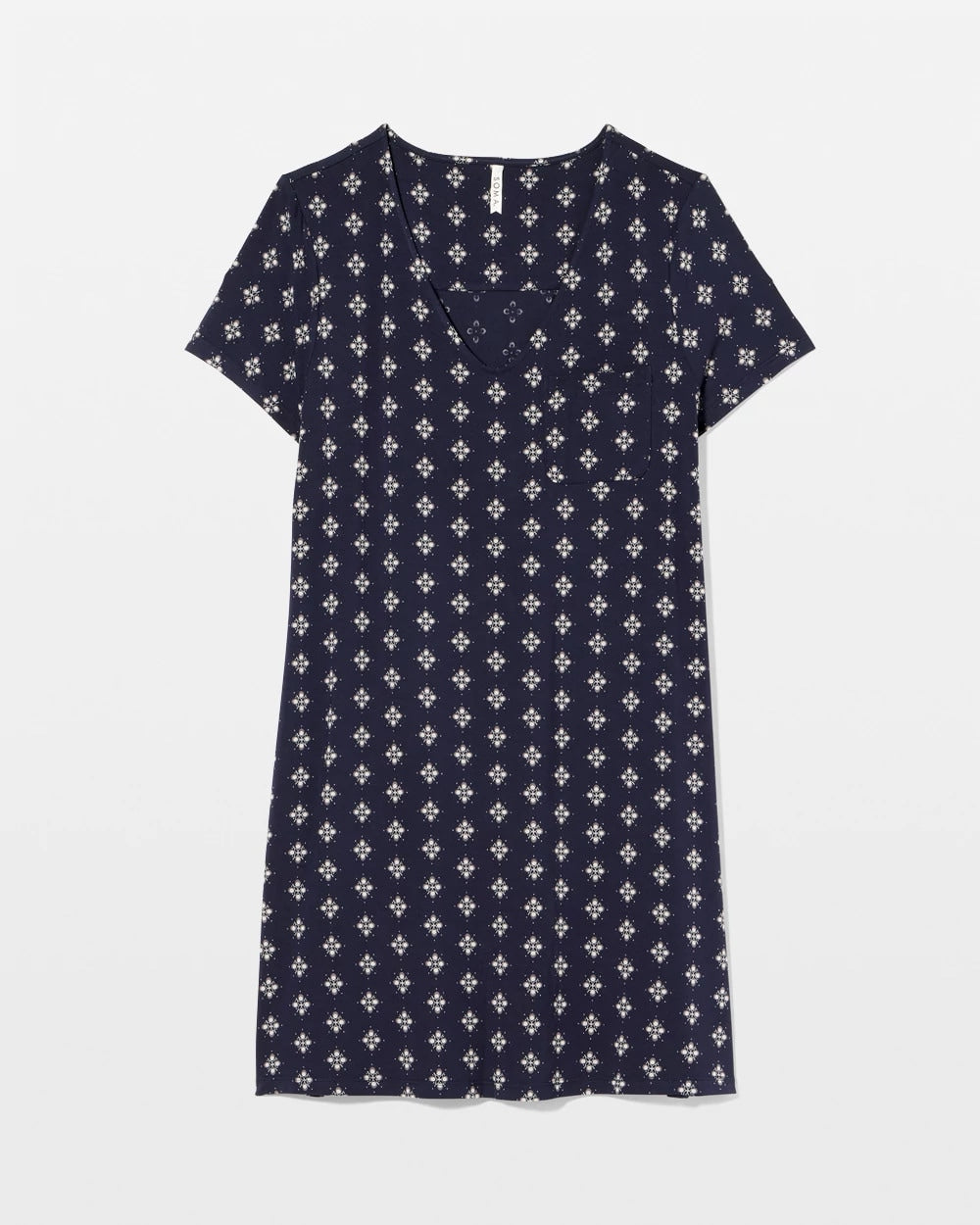 BELLE FOULARD NAVY Short Sleeve Sleepshirt