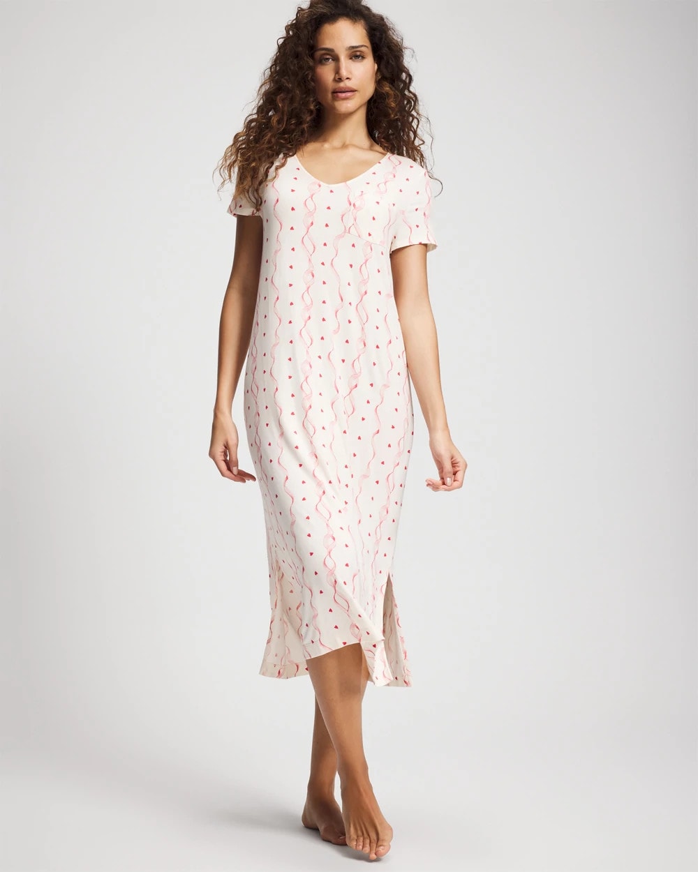 COQUETTE VALENTINE CHAMP Short Sleeve Long Sleepshirt