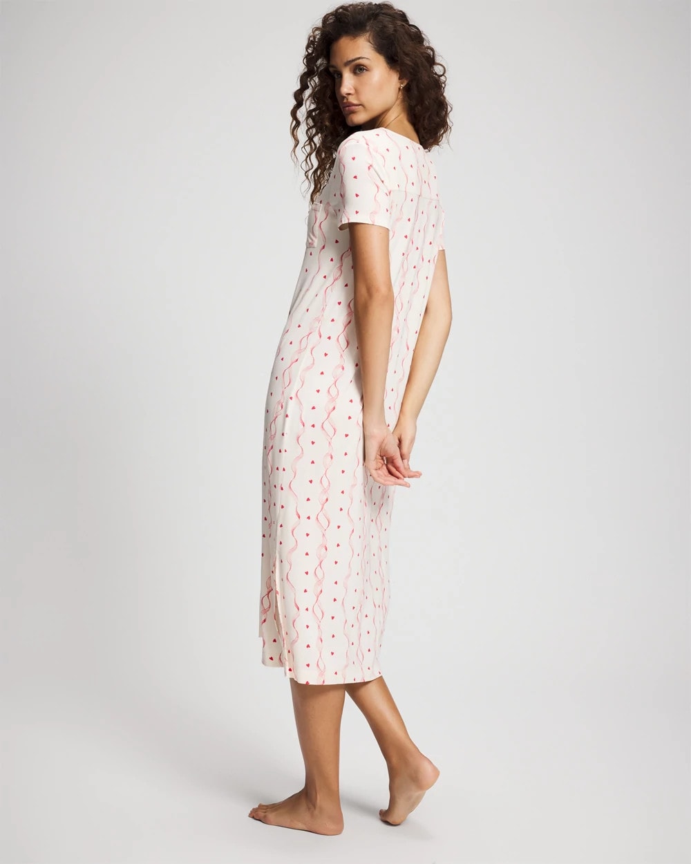 COQUETTE VALENTINE CHAMP Short Sleeve Long Sleepshirt