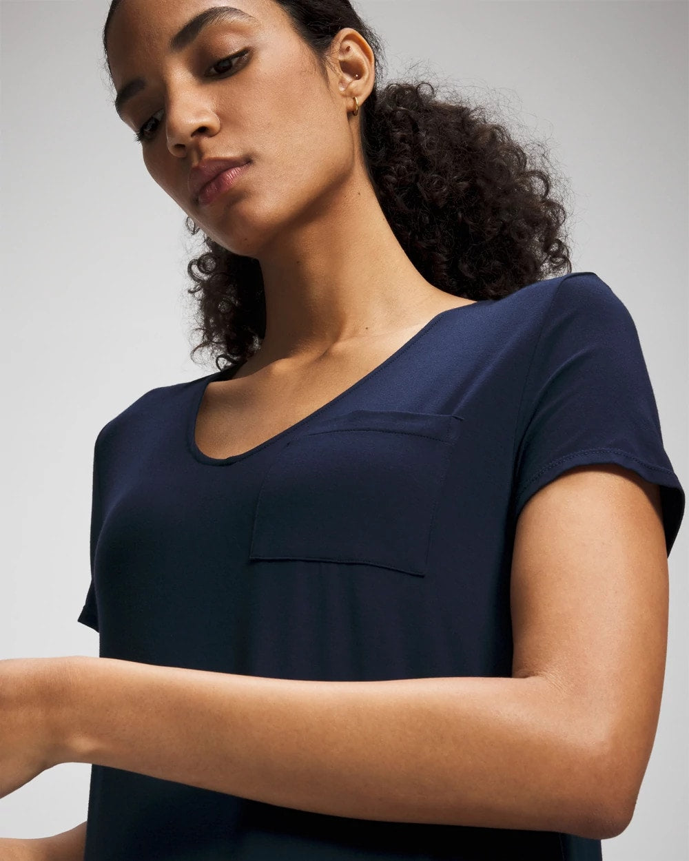 NIGHTFALL NAVY Short Sleeve Long Sleepshirt
