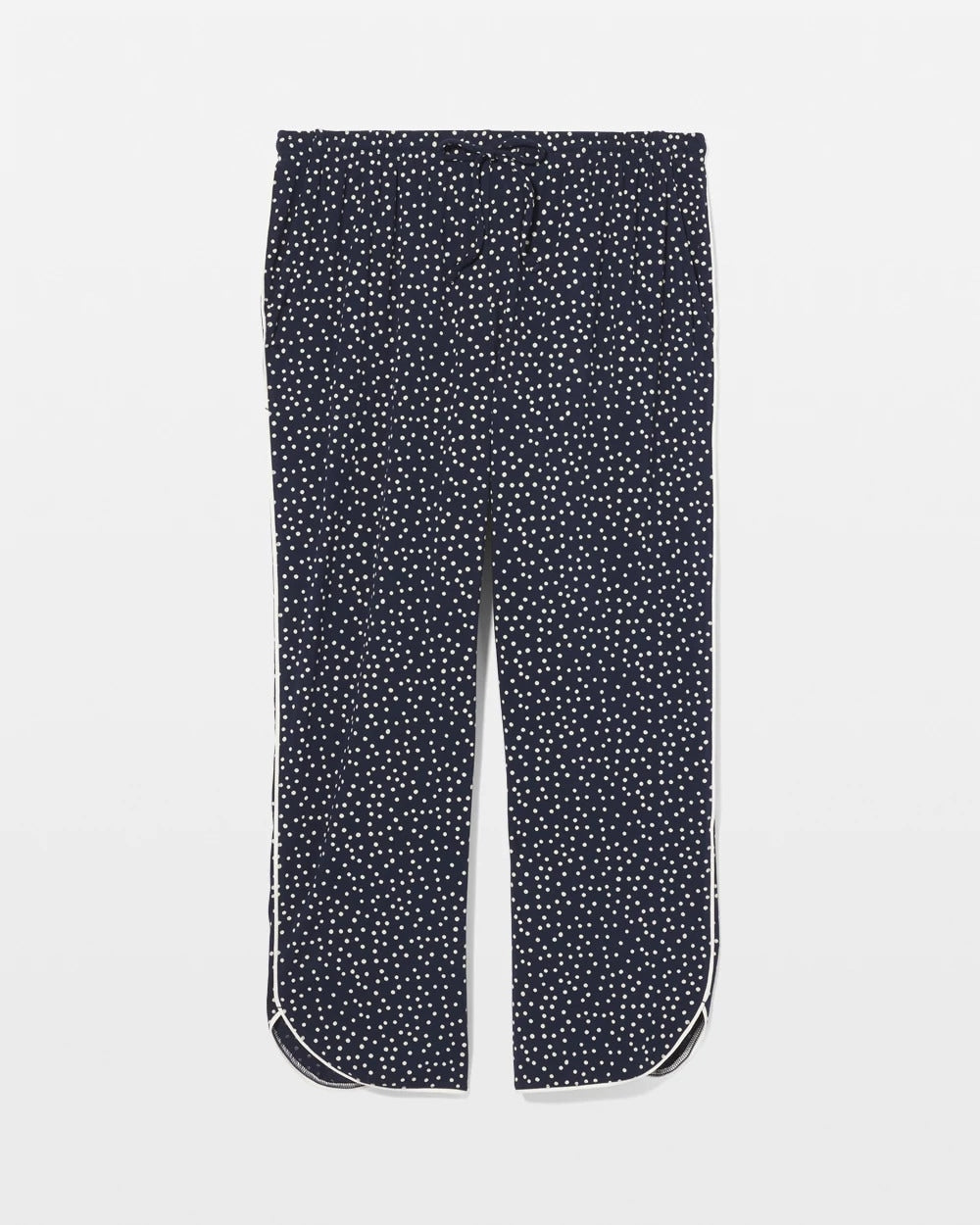 DOT OBSESSED NAVY Piped Crop Pajama Pants