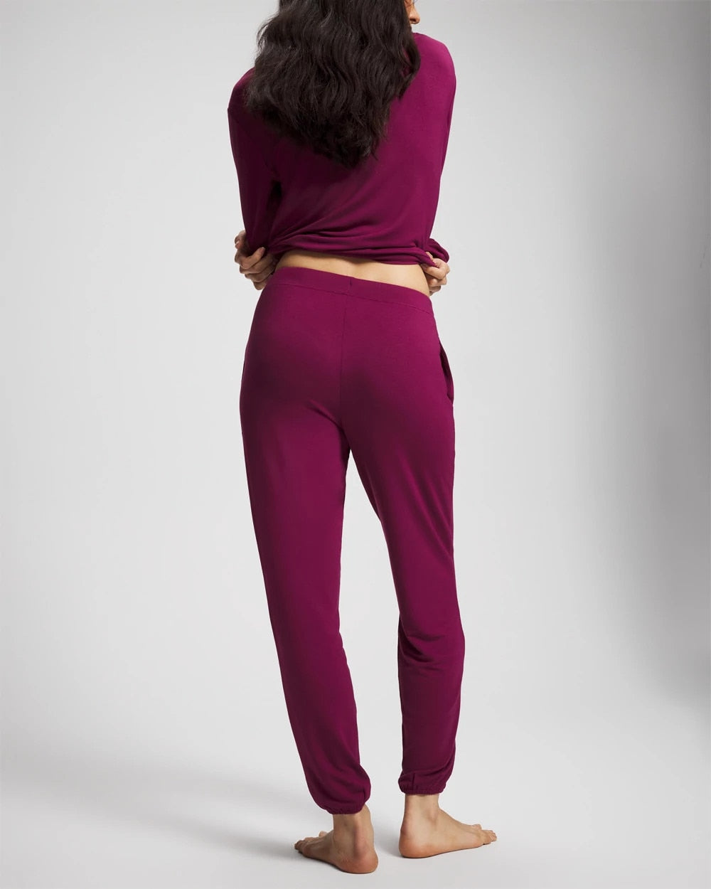 POMEGRANATE WINE Banded Ankle Pajama Pant