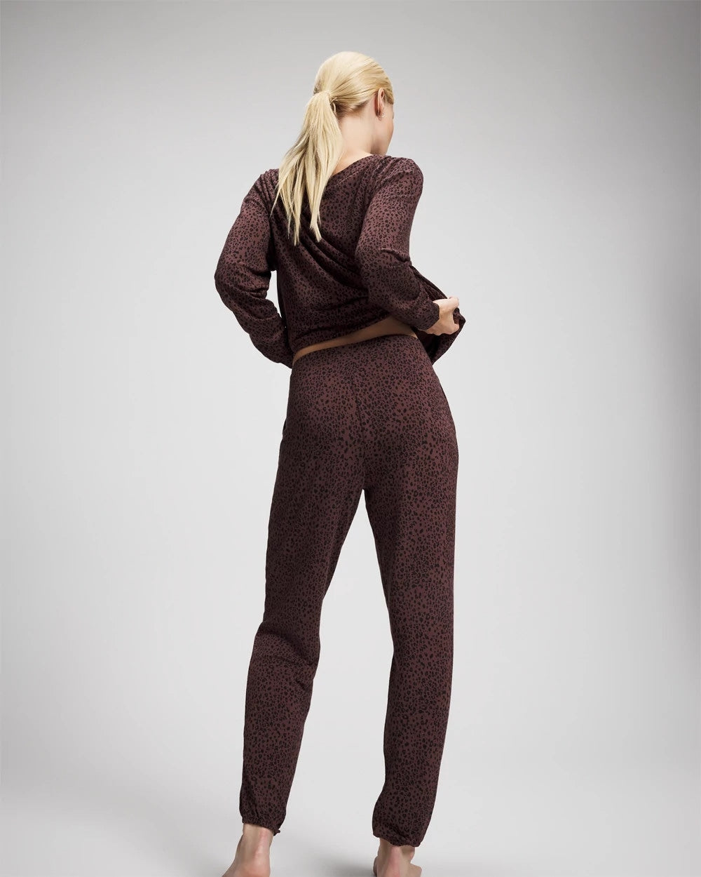 HOT SPOT MOCHA Banded Ankle Pajama Pant