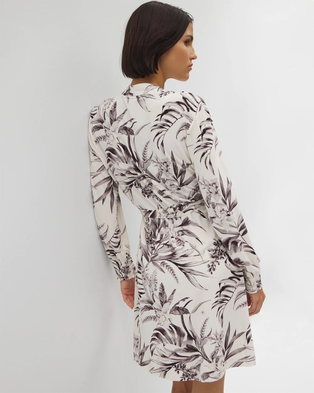 PALM PERFECT CHAMPAGNE Long-Sleeve Short Robe