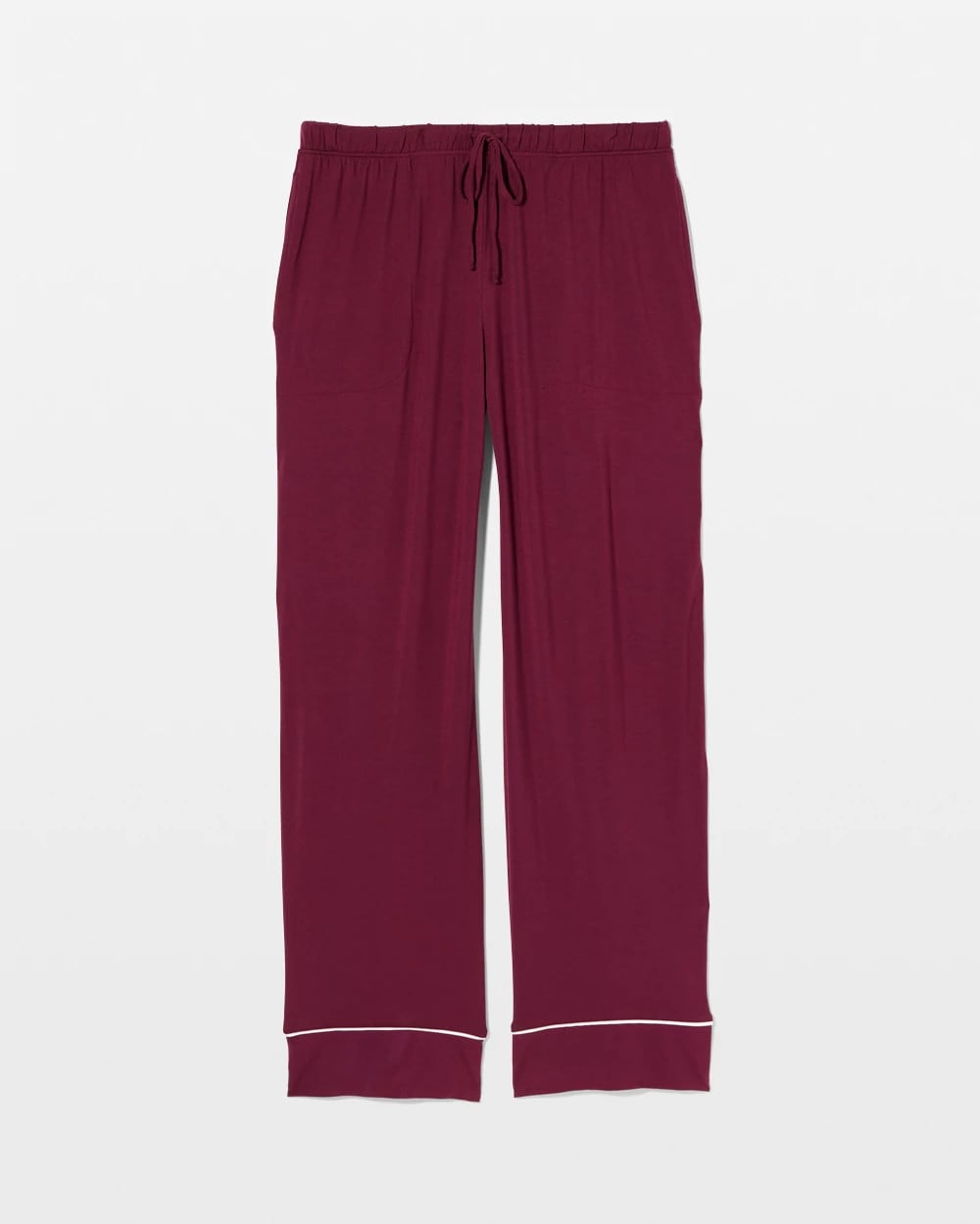 VELVET PLUM Solid Piped Pajama Pant