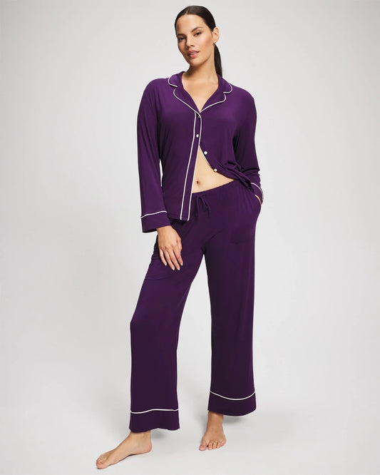 BLACKBERRY Solid Piped Pajama Pant