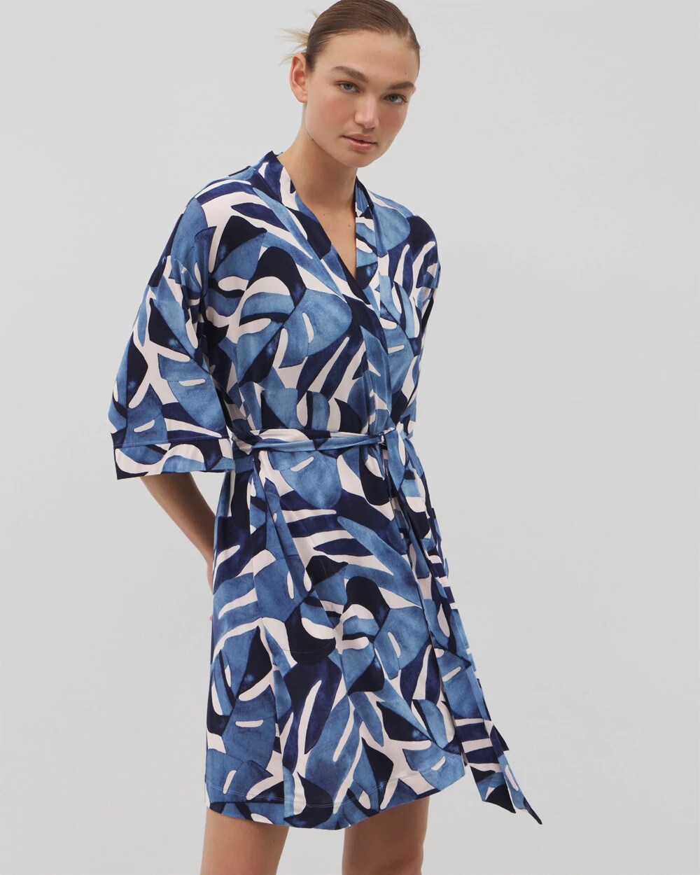 TROPICAL BREEZE SKY Short Robe