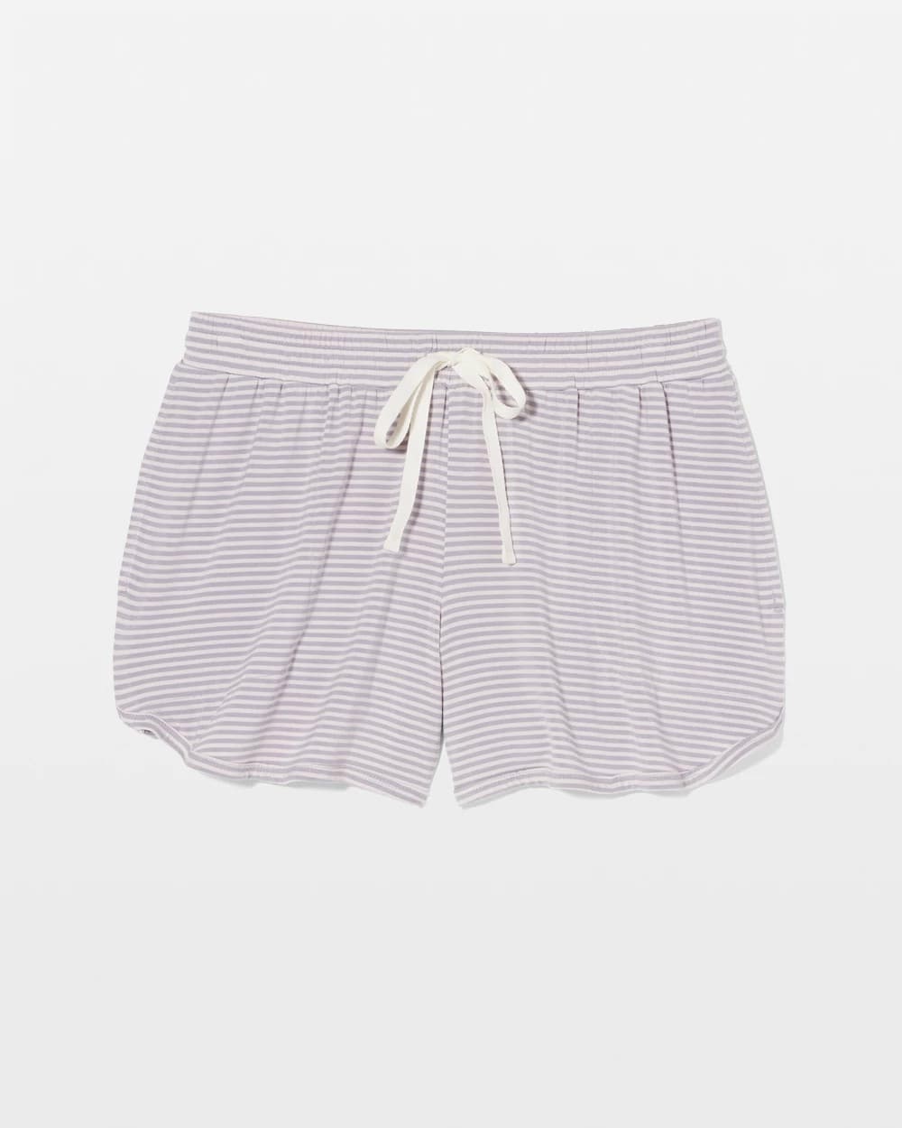 NIGHTCAP STRIPE LILAC ASH Curved Hem Pajama Shorts