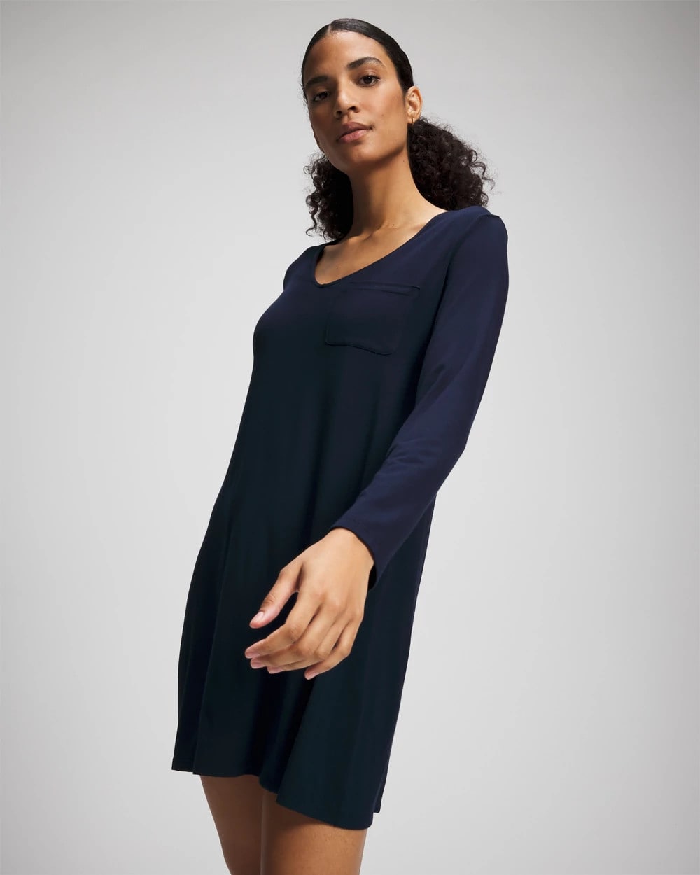 NIGHTFALL NAVY Long-Sleeve Sleepshirt