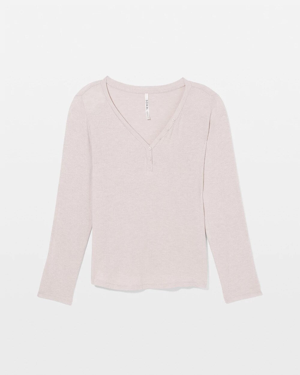 HEATHER BARELY THERE Long-Sleeve Pajama Henley