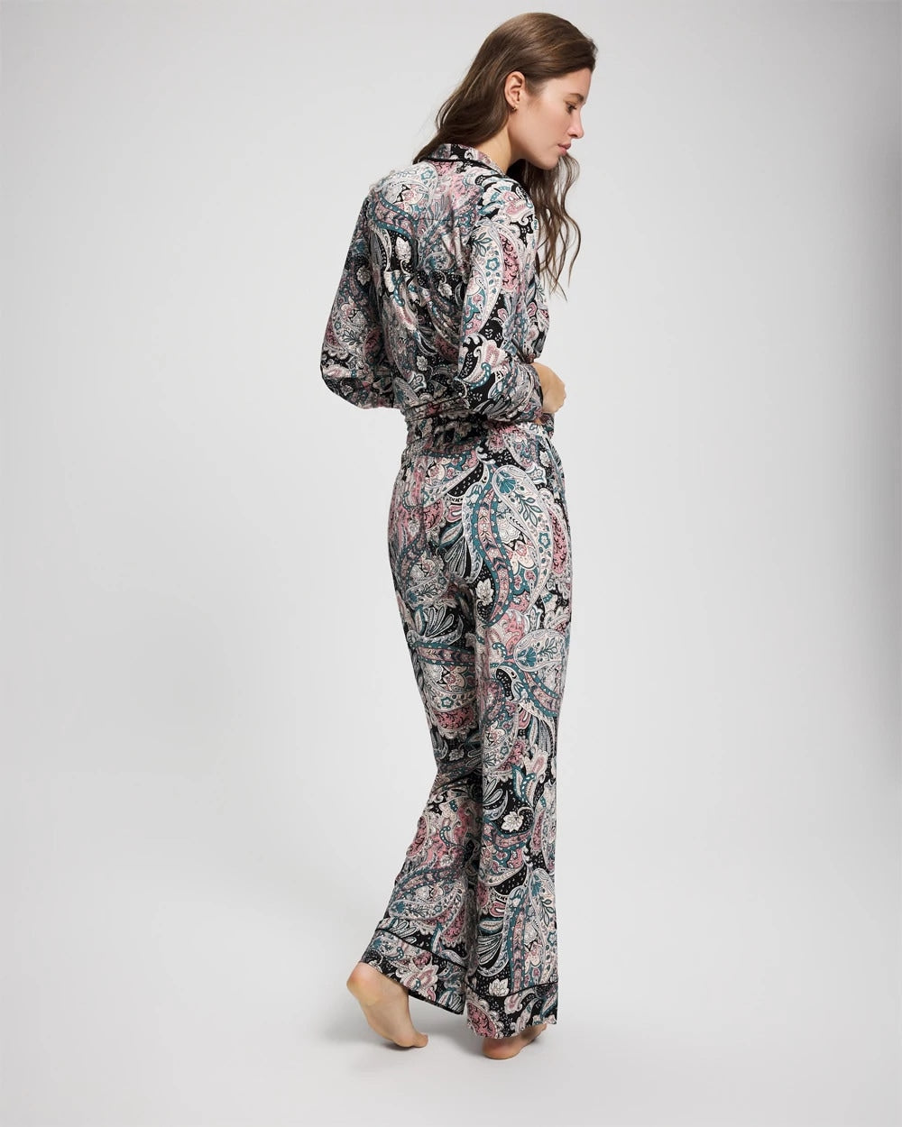 REGAL PAISLEY BLACK Printed Pajama Pant
