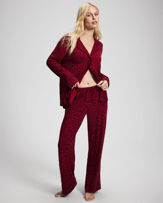FELINE PAINT THE TOWN RED Printed Pajama Pant