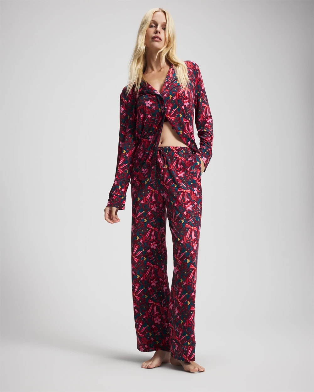 HOLLY JOLLY RED VELVET Printed Pajama Pant