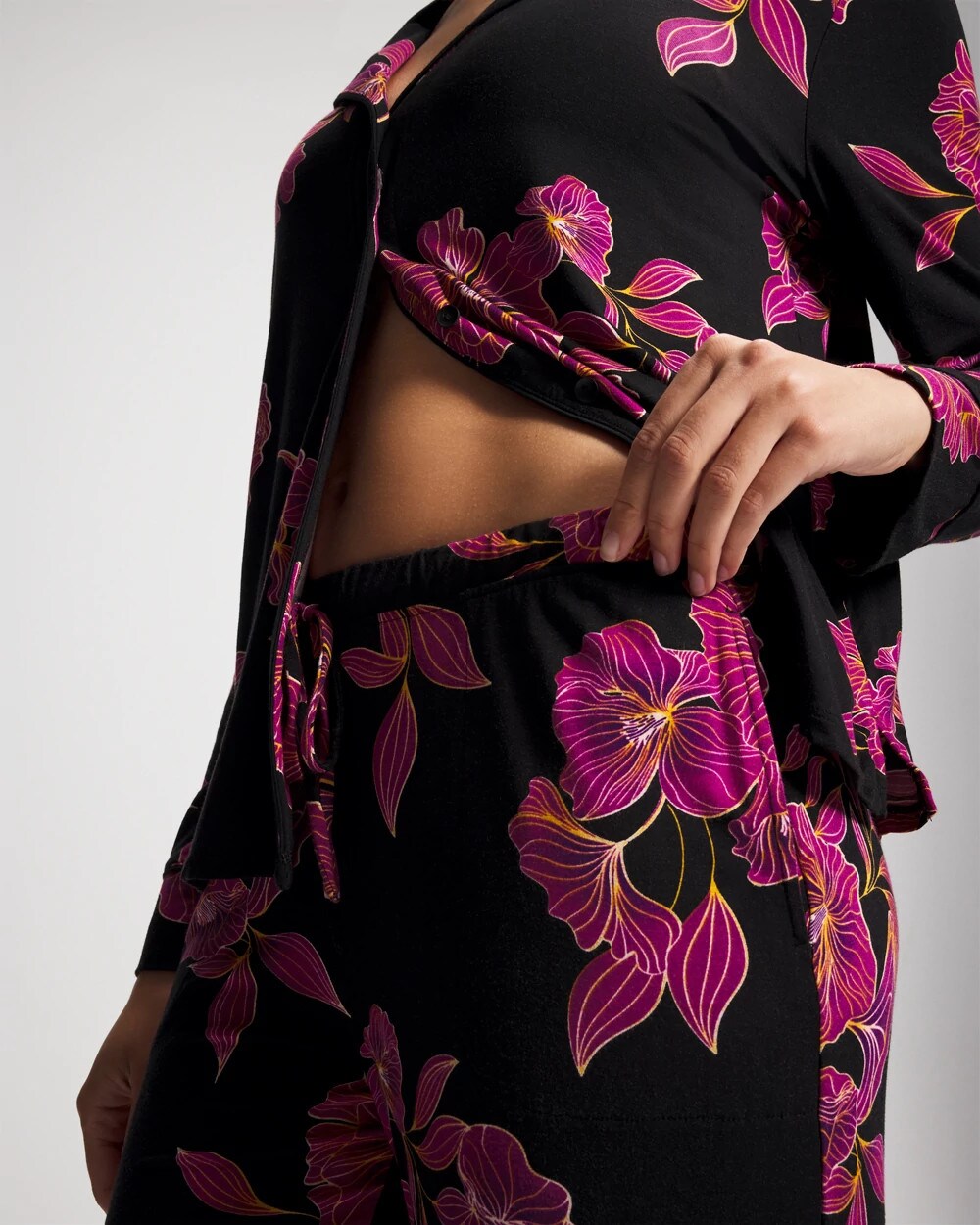 GILDED BLOOMS MAGENTA Printed Pajama Pant