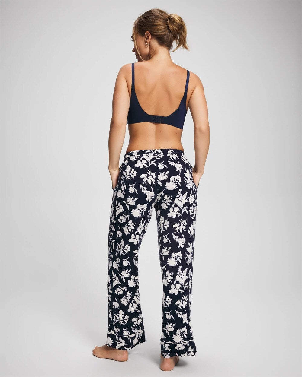 SERENITY PETALS NAVY Printed Pajama Pant