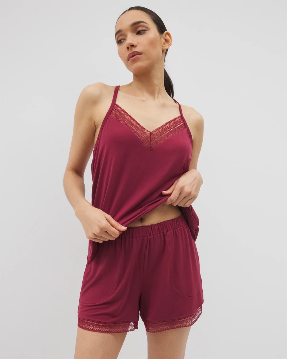 GARNET Geo Lace Pajama Short