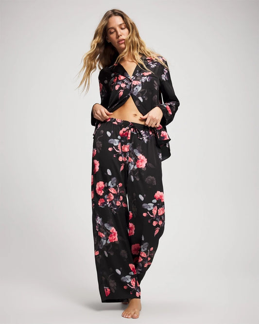 FLORAL DREAMS GRAND BLACK Pajama Pants