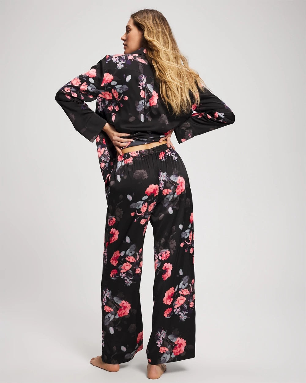 FLORAL DREAMS GRAND BLACK Pajama Pants
