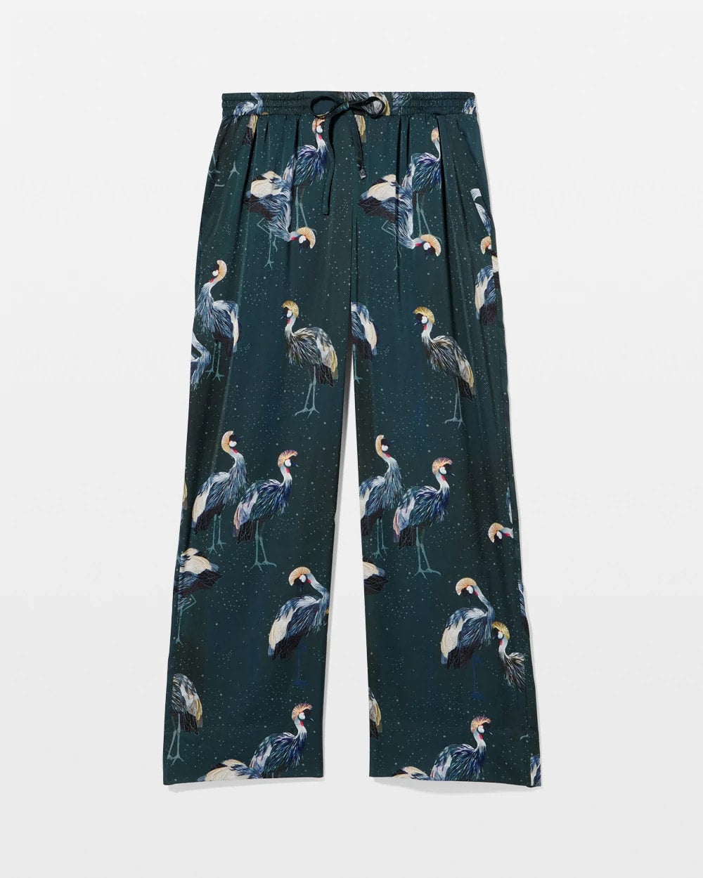 MIDNIGHT CRANES BLUE Pajama Pants
