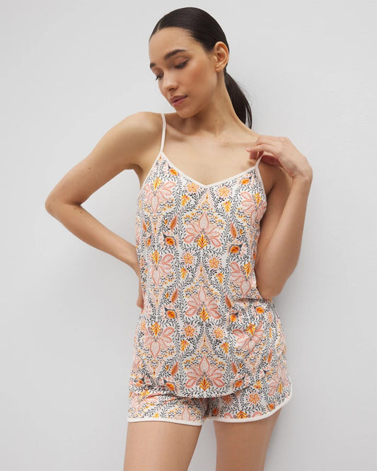 VINE PAISLEY CHAMPAGNE M V-Neck Pajama Cami