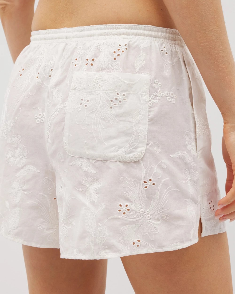 COCONUT Cotton Eyelet Pajama Short