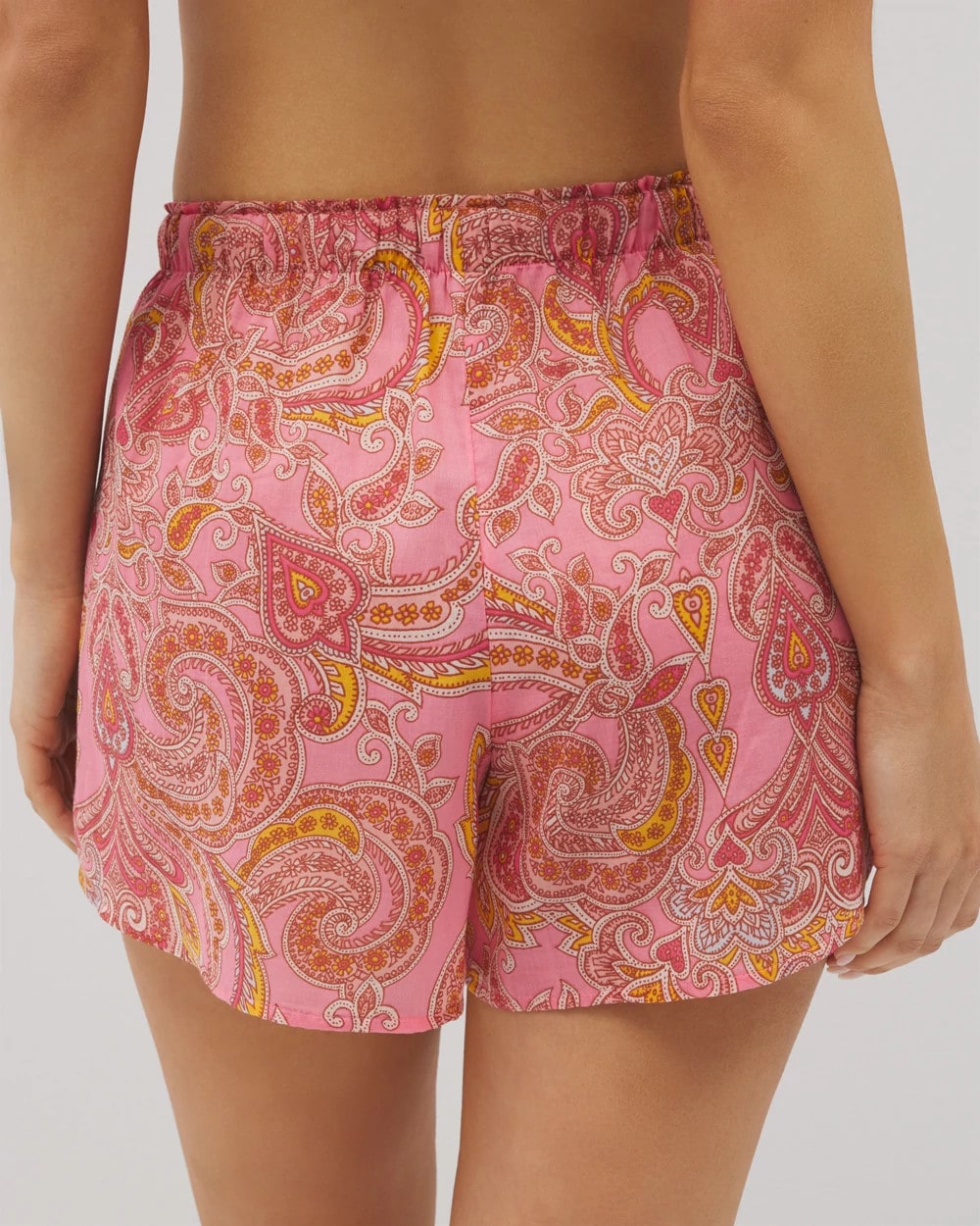 SHOW OFF PAISLEY P GUAVA Cotton Voile Pajama Short