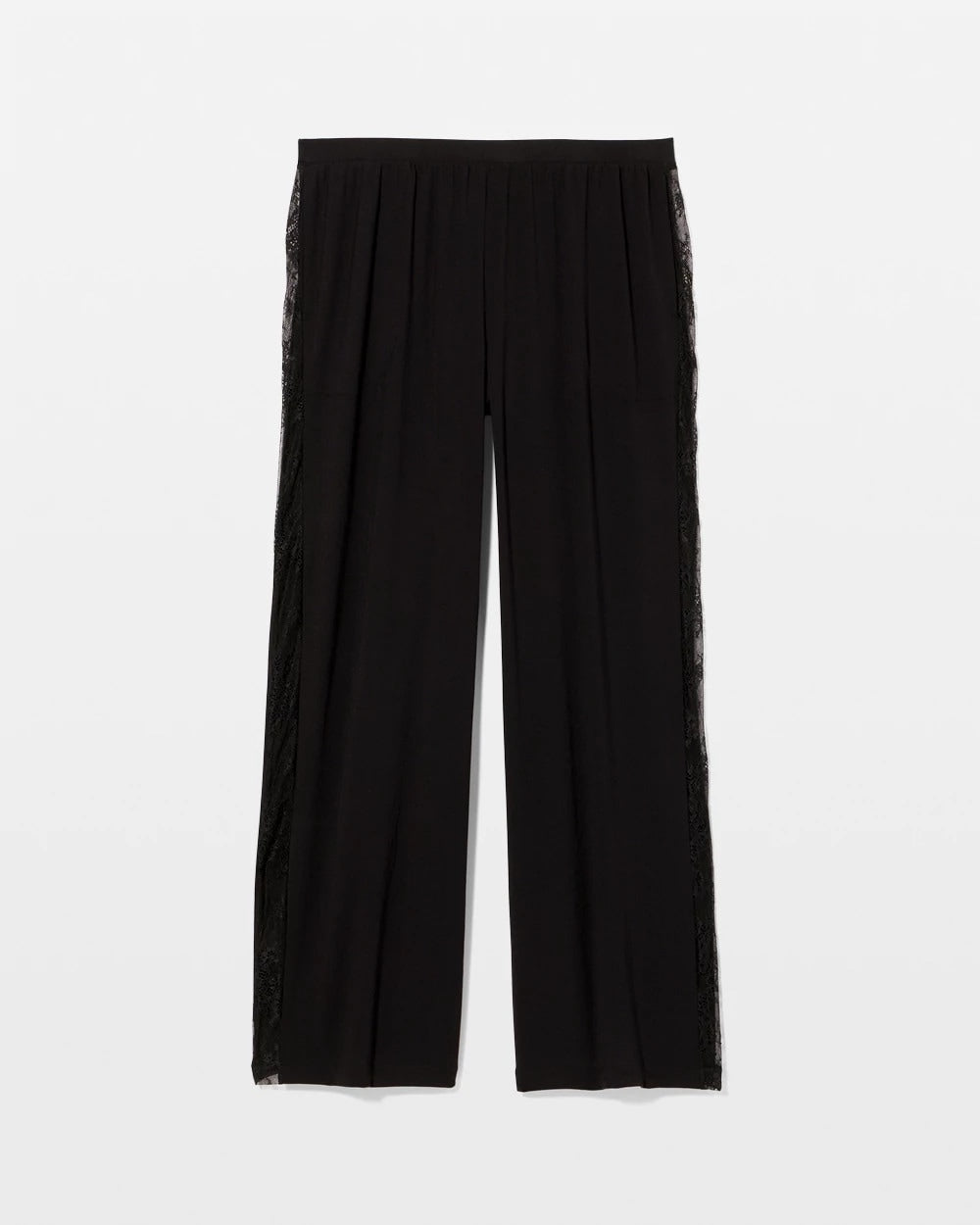 BLACK Lace Relaxed Wide Leg Pajama Pant