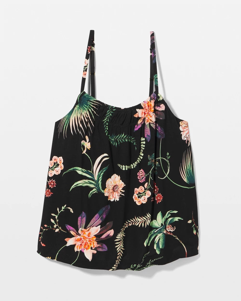 PARADISE PLUMES BLACK Pajama Cami