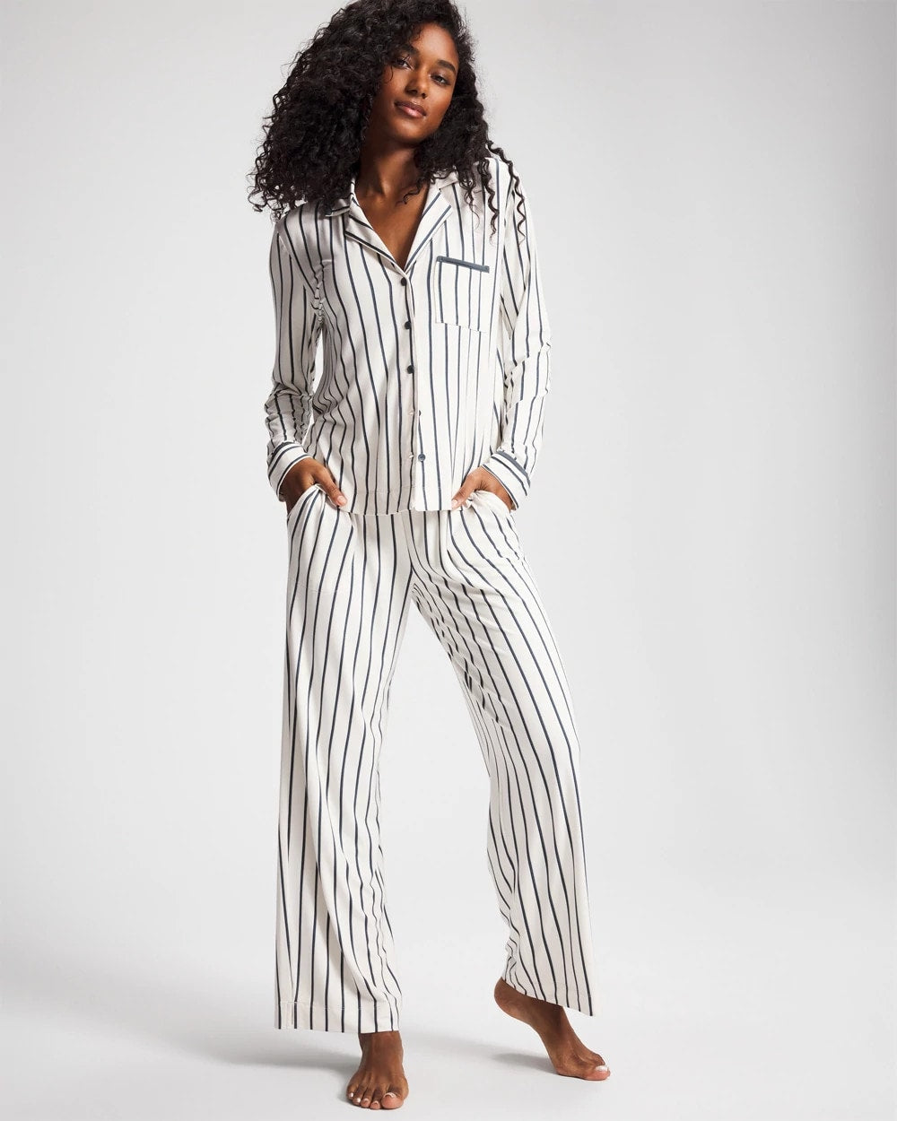 UNWIND STRIPE CHAMPAGNE Printed Pajama Pant