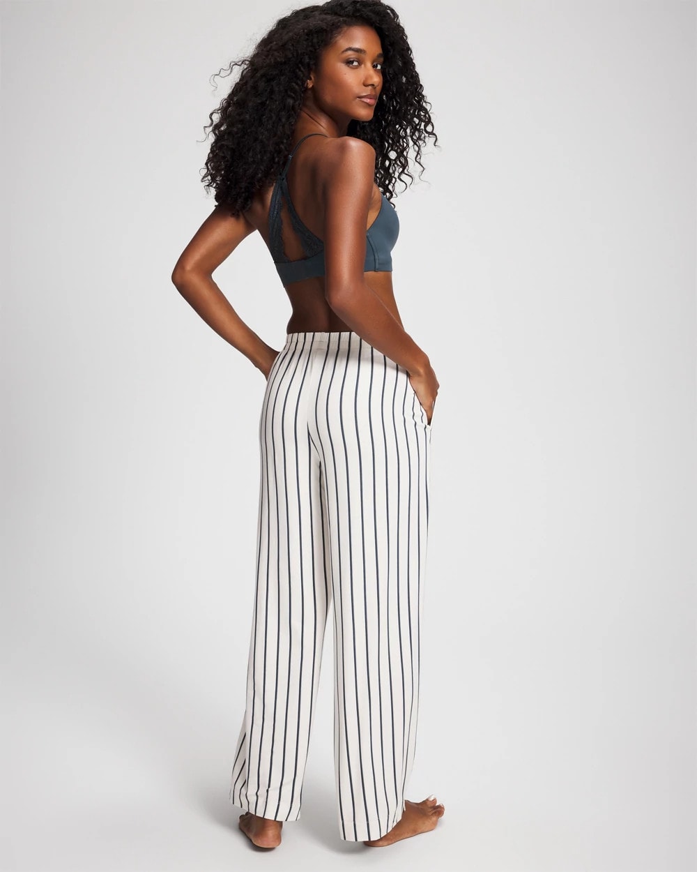 UNWIND STRIPE CHAMPAGNE Printed Pajama Pant
