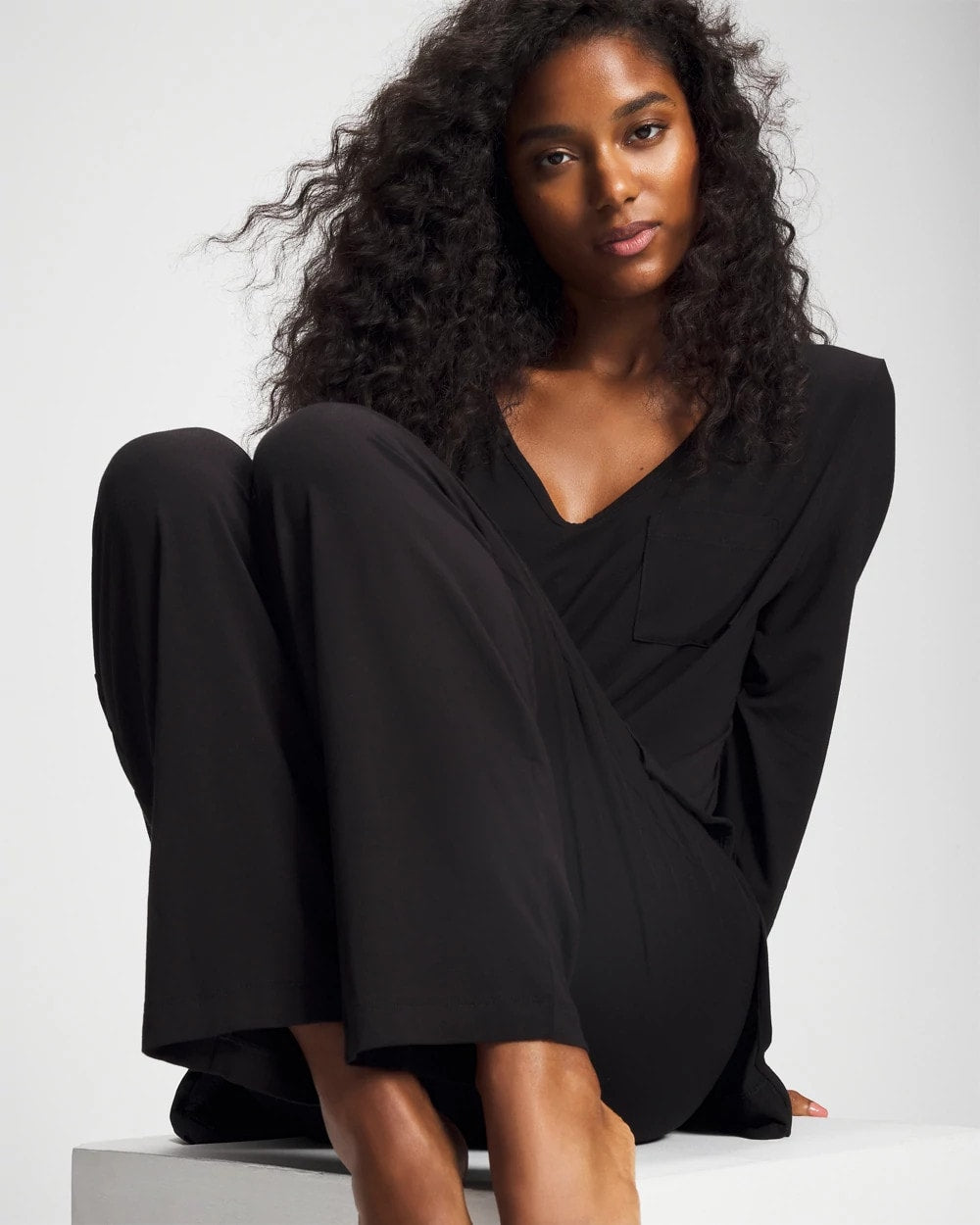 BLACK Ankle Pajama Pant