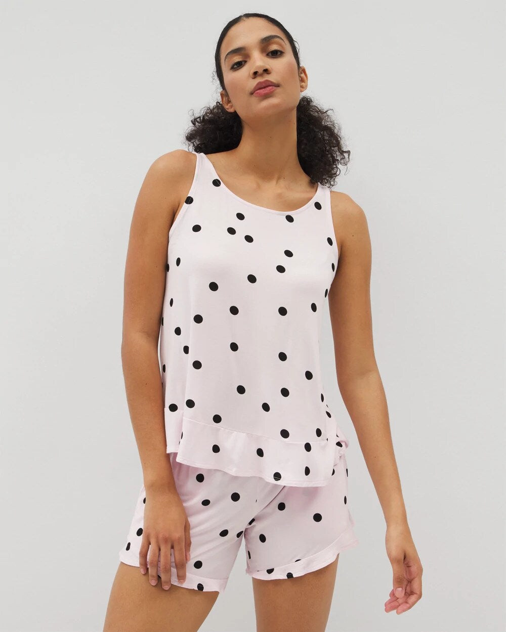 CHEERFUL DOT B SUGAR Ruffle Pajama Tank