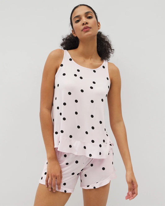 CHEERFUL DOT B SUGAR Ruffle Pajama Tank