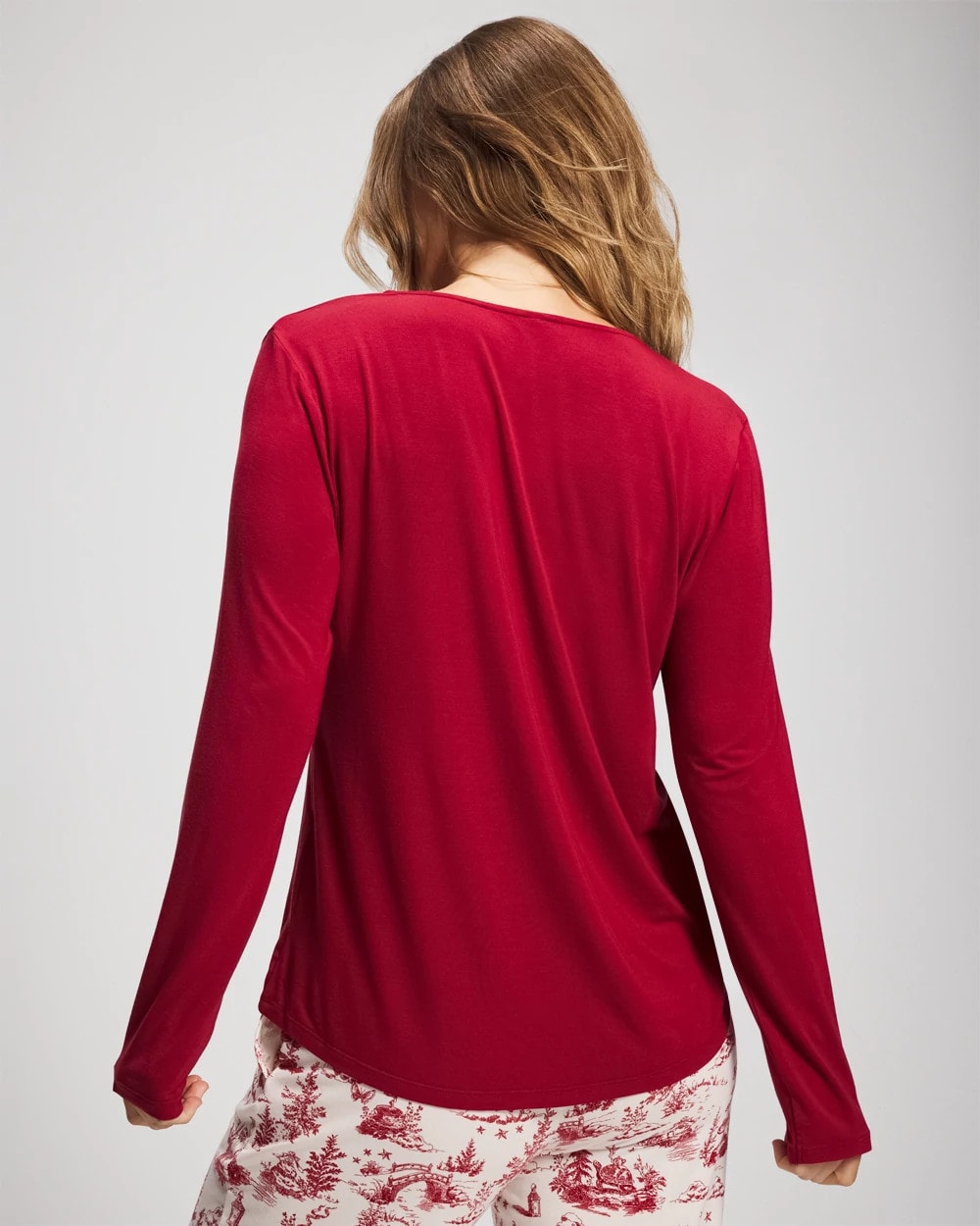 PAINT THE TOWN RED Classic Long Sleeve Pajama Top