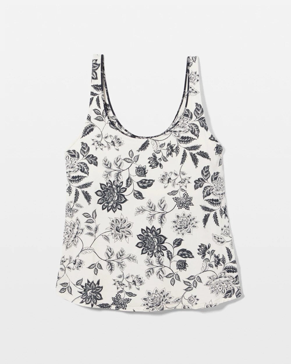 MEANDERING GARDEN CHAMP Pajama Tank With Piping