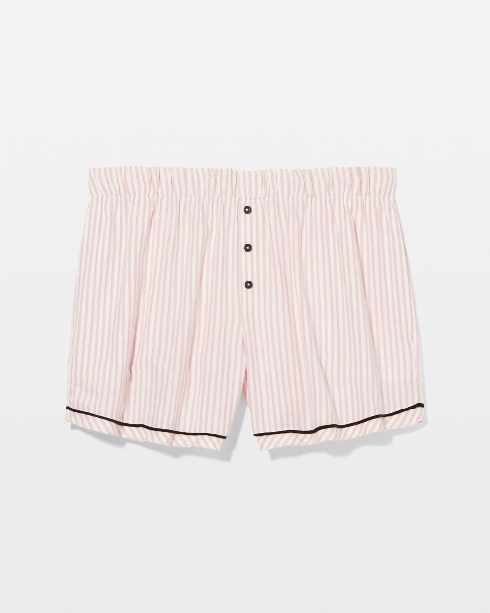 STOCKING STRIPE VERT PINK Velvet Piped Boxer Pajama Short