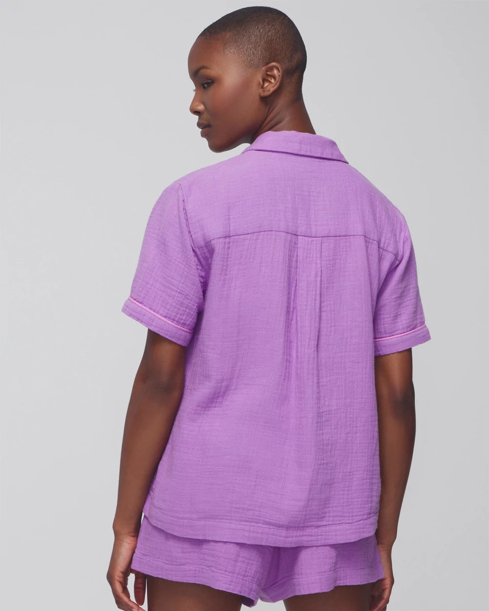 AMETHYST ORCHID Short-Sleeve Pajama Top