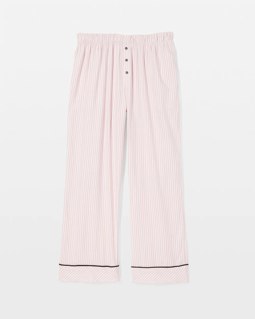 STOCKING STRIPE VERT PINK Velvet Piped Relaxed Pajama Pant