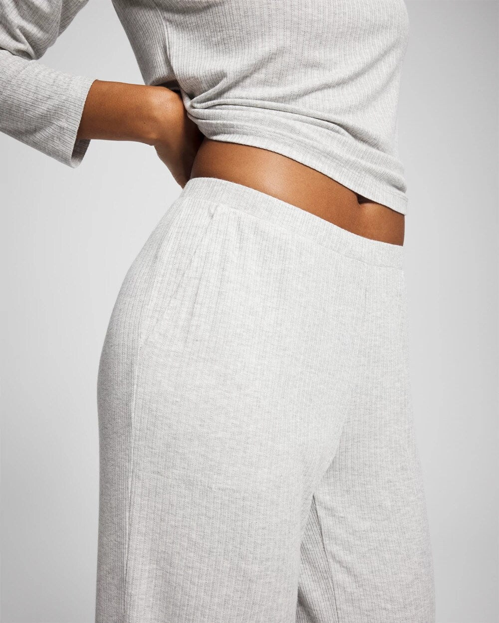 HEATHER FROST Pointelle Wide Leg Pajama Pant