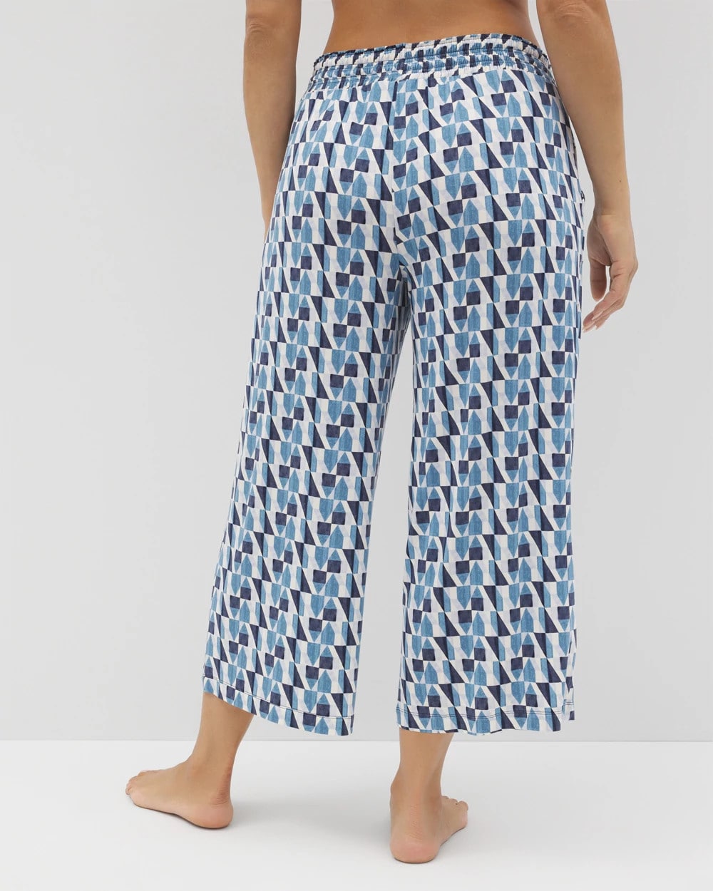 PRISM GEO MID NAVY Cropped Pajama Pants