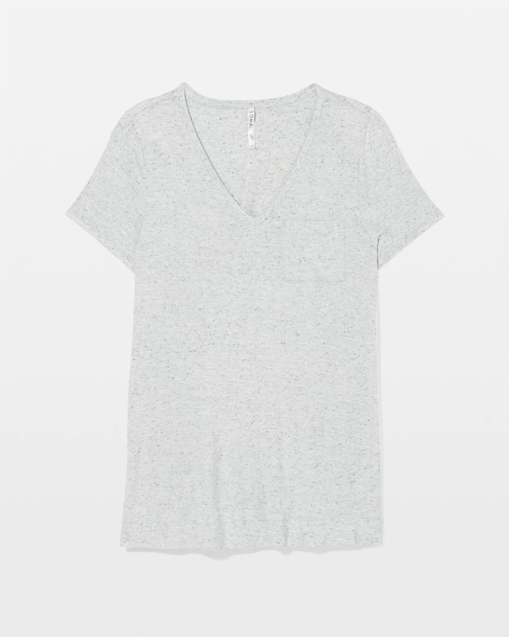 BLUE SLUB Slub Short Sleeve Tunic Pajama Tee