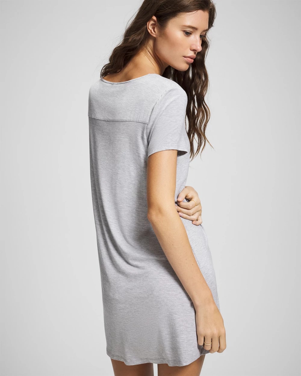 HEATHER OPAL GRAY Short-Sleeve Sleepshirt